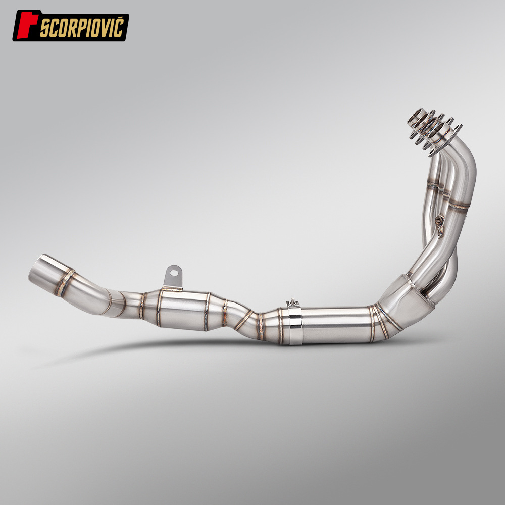 Motorcycle modification: Suitable for the original factory-caliber front exhaust pipe of the Qianjiang Sai 800RS, to be connected to the original rear exhaust pipe