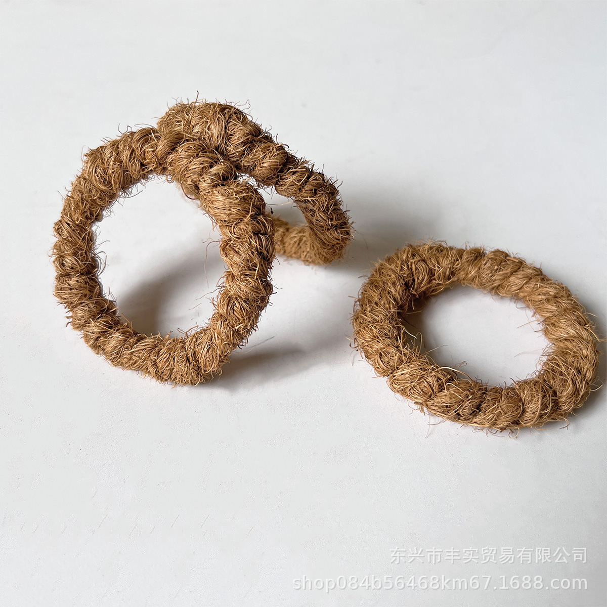 天然椰子丝绳圈手工椰丝垫圈隔热圈创意餐具垫子平稳垫子配件批发