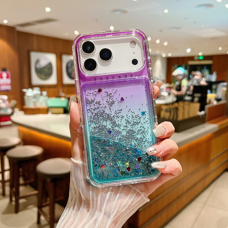 适用iPhone17Promax手机壳梦境渐变三合一流沙苹果16pro/15防摔保|undefined