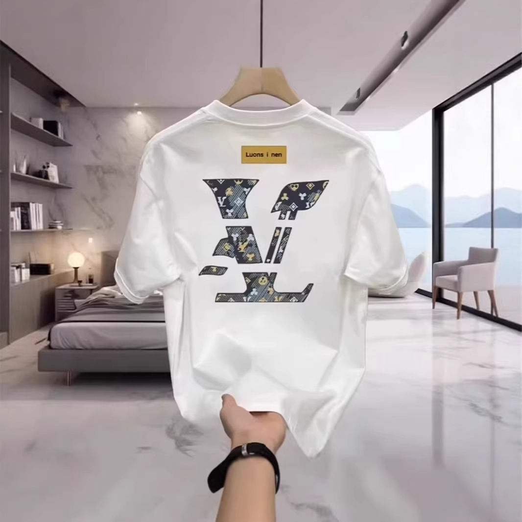 Premium katoenen heren T-shirt - Oversized pasvorm met minimalistische print (zwart/wit, S-5XL)_voghion.com