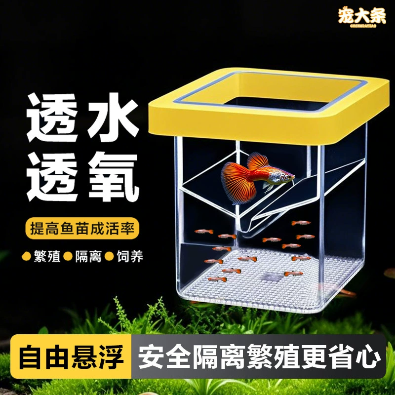 Оптовый инкубатор для аквариума, плавающий изоляционный ящик, ящик для инкубации женских рыб, подвесной ящик для разведения B