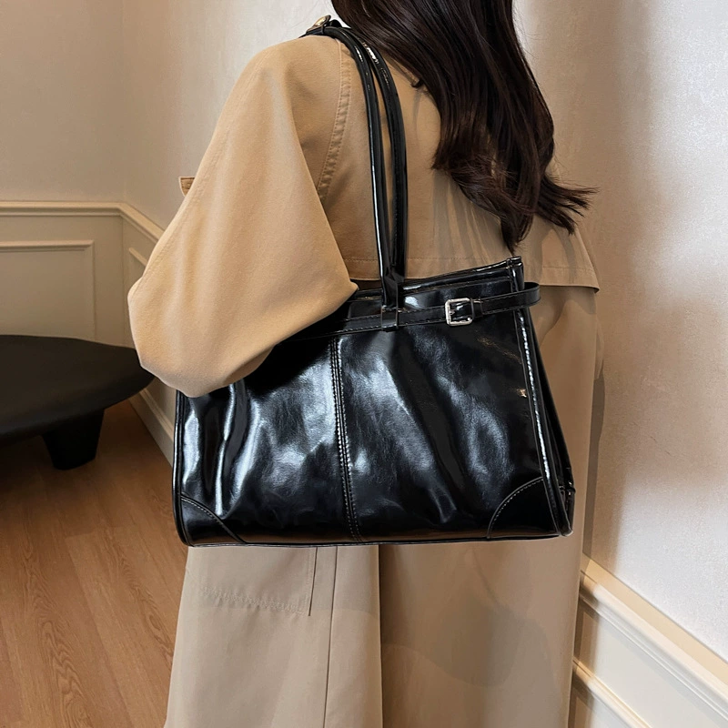 Ретро вместительная однолямочная сумка для жирной кожи, высококачественный стиль