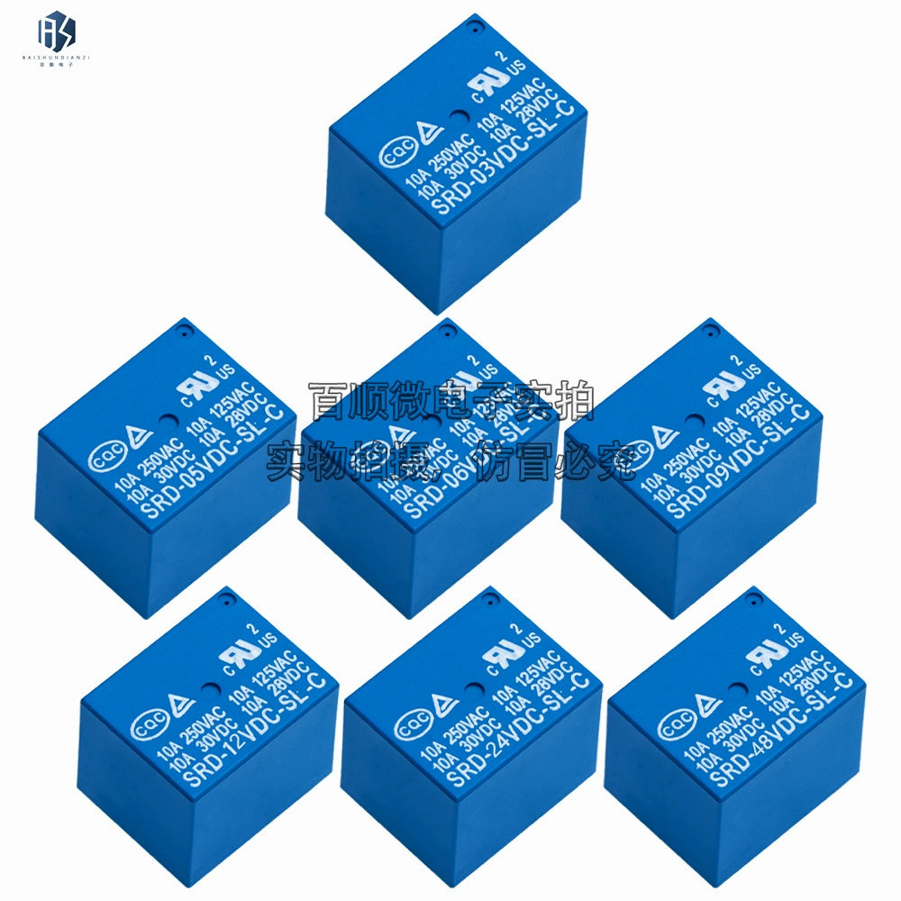 Реле SRD-12VDC-SL-C 5-контактное 10A 250V