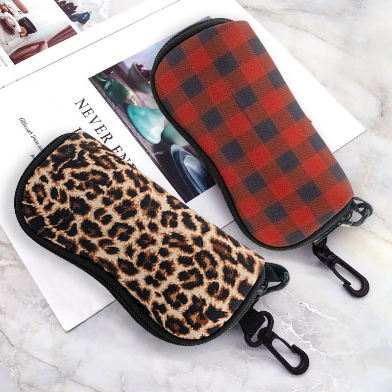 Cross-border Diving Material Foldableing Glasses Bag Glasses Bag Sunglasses Protective Cover Outdoor Portable Glasses Bag with Zipper