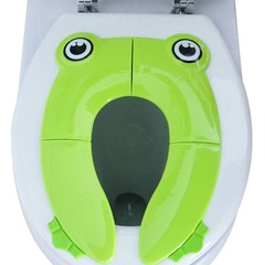 アマゾン速売通製品浅緑カエル形状pp材料児童折り畳みトイレマット