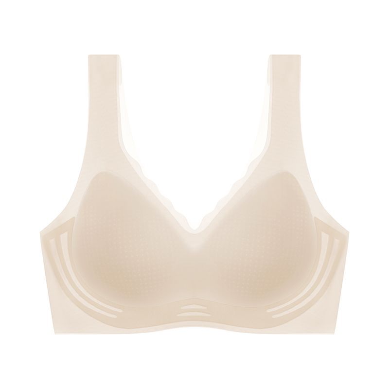 Venta directa de fábrica comercio electrónico transfronterizo sudeste asiático Vietnam Tailandia damas sin costuras fruncido lateral ancho correa de hombro sujetador