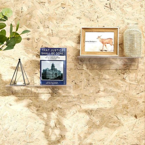 Wall-mounted storage rack without punching, transparent acrylic U-shaped wall-mounted rack, wall-mounted figure display rack