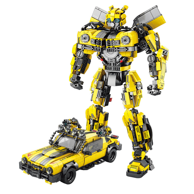 Bloques de construcción de robots transformables, partículas pequeñas, mecha para niños, Optimus Prime, Bumblebee, guerrero, juguete educativo de ensamblaje, regalo para niños.