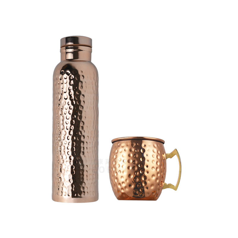 Amazon venta de copper galvanizado taza de aislamiento de agua galvanizado côncava con cepillo de taza de embalaje en inglés pequeña orden personalizada
