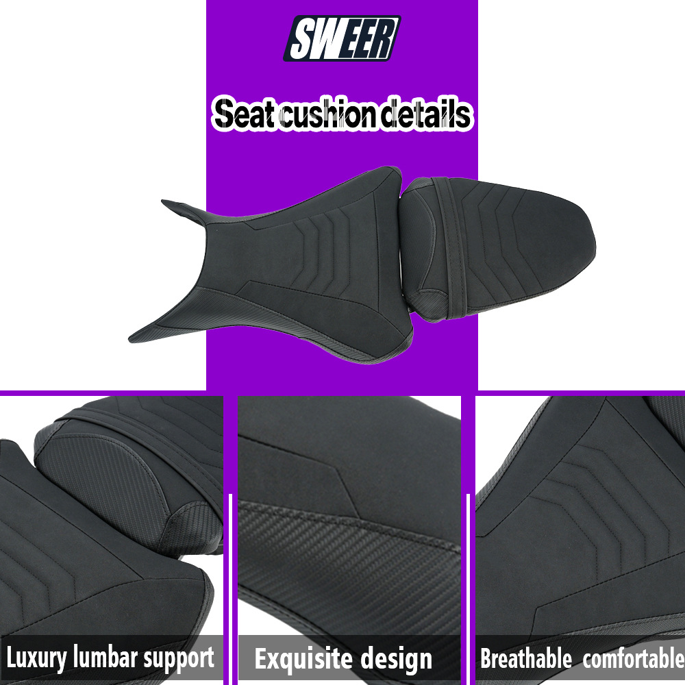 Suitable for 24-26 Yamaha MT09/SP models, modified front and rear seat cushions, breathable, shock-absorbing, comfortable seat pads