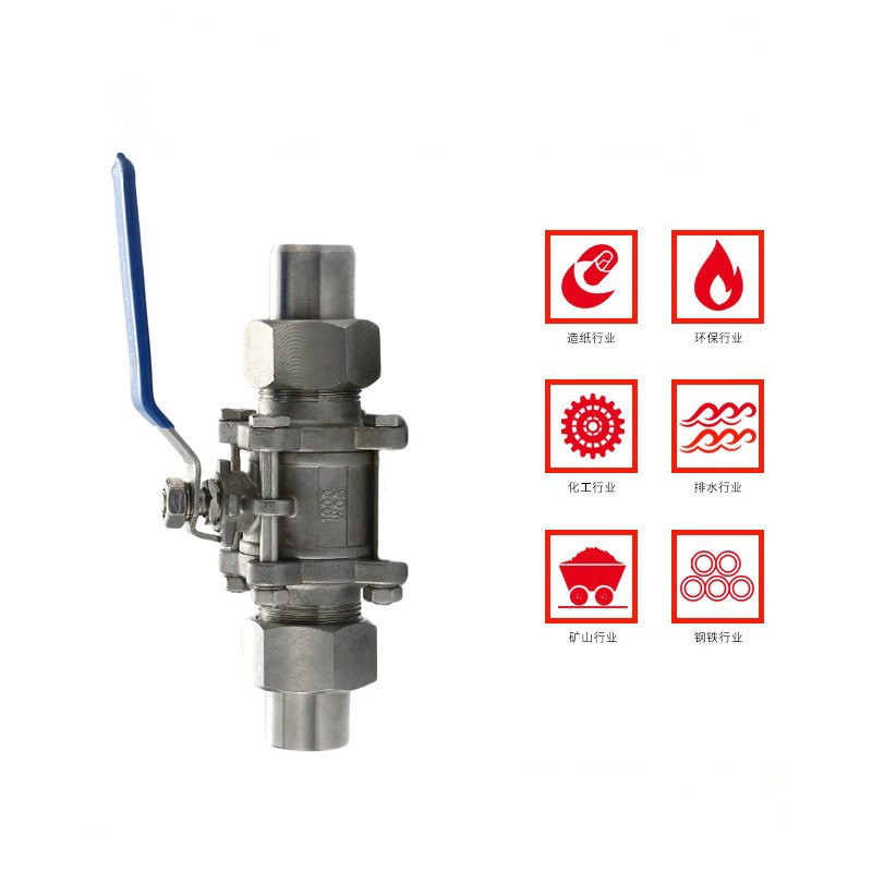 不锈钢三片式活接对焊球阀Q21F-16P 浙江南高阀门厂 不锈钢对焊
