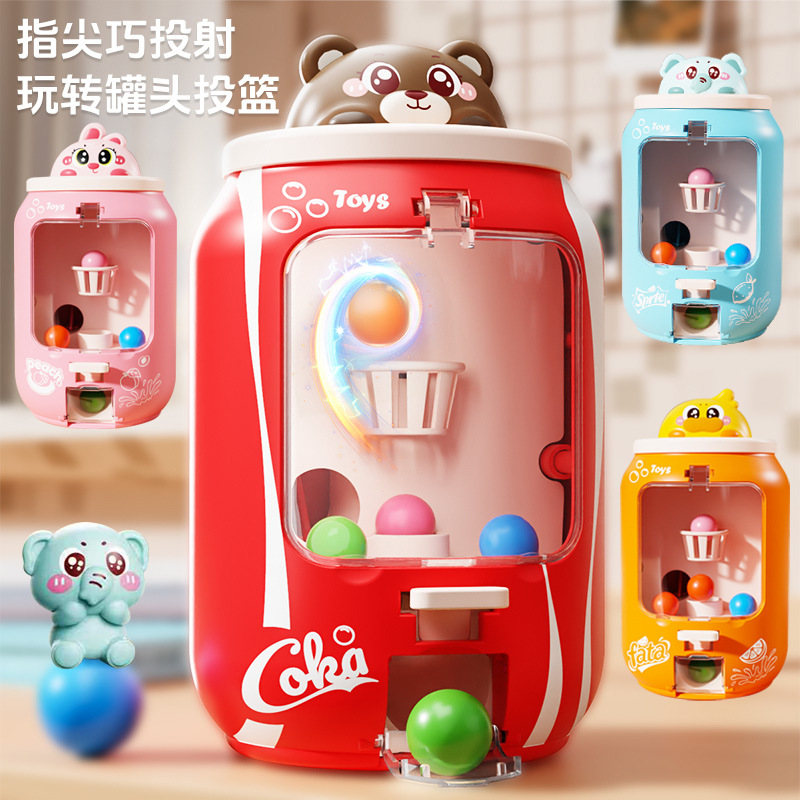 Fingertip Drink Can Basketball Shooting Game Baby Educational Gift Cross-Border Children's Desktop Toy Wholesale