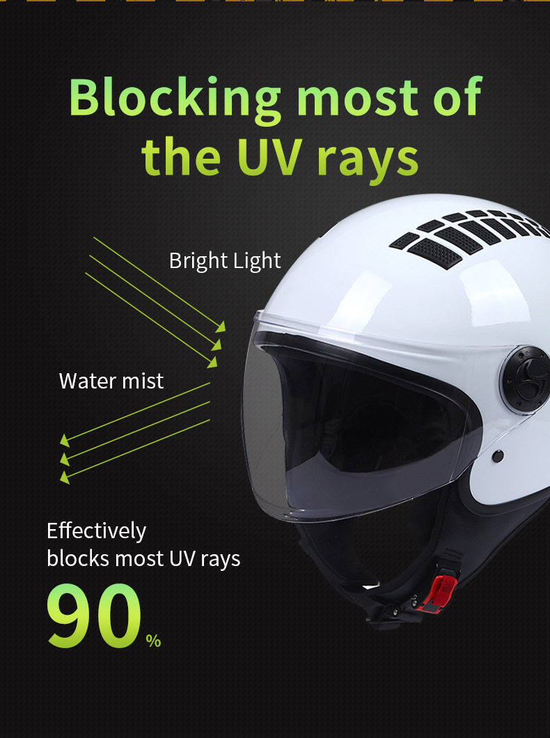 Electric Motorcycle Helmet Lightweight Retro Cruiser Helmet Unisex