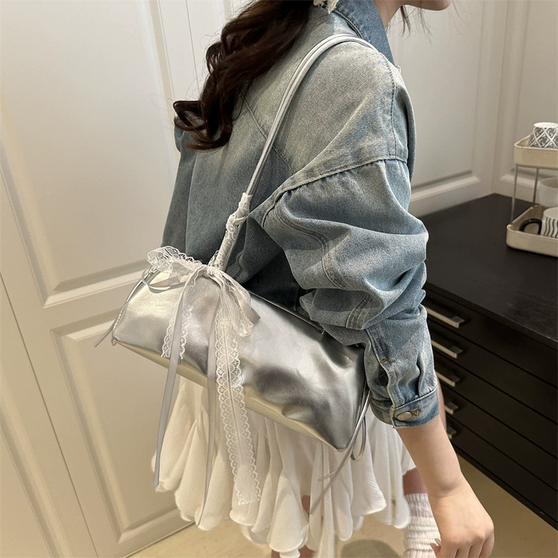 Корейская модная нишевая простая сумка-багет в балетном стиле, повседневная и стильная универсальная высококачественная женская сумка на одно плечо