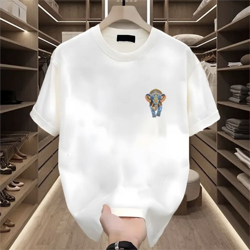 Maglietta a maniche corte da uomo, estiva, stile retrò americano, oversize, a mezza manica_voghion.com