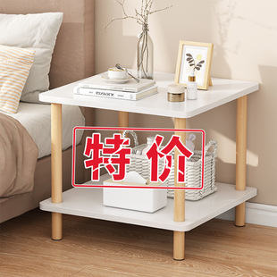 Bedside Table simple modern bedside table double-layer storage rack living room sofa small coffee table bedroom small table