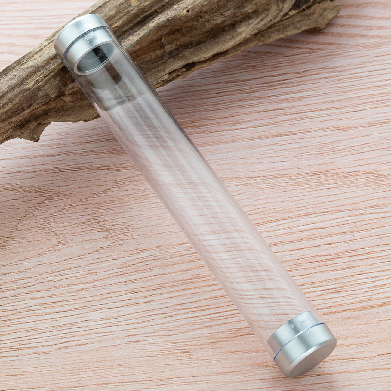 Acrílico caja de la pluma cilindro de plástico transparente de cristal de embalaje caja de la pluma firma pluma de publicidad pluma de regalo pluma de la pluma caja de la pluma