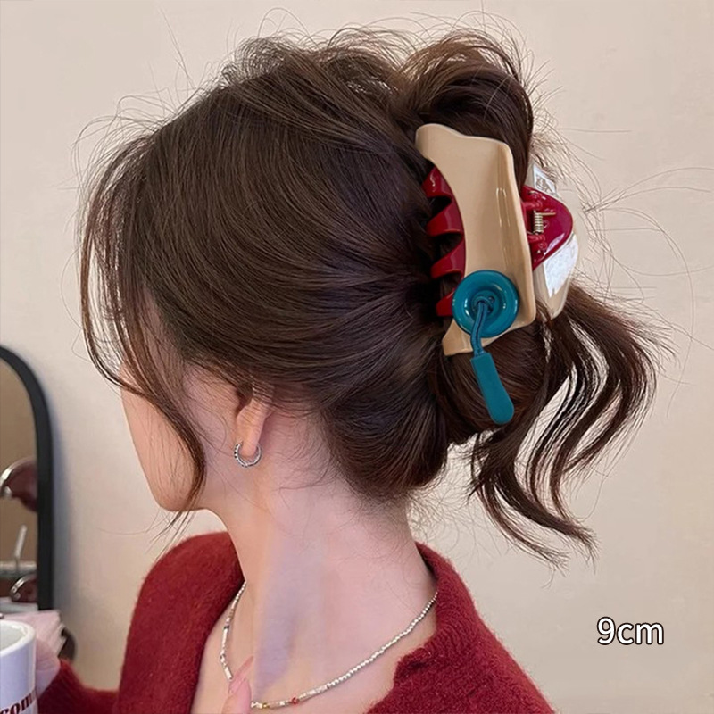 後頭部用の高級感のあるヘアクリップ、フレンチニッチの高級感のあるヘアクリップ、髪のボリュームを際立たせる絶妙なヘアクリップ、大きな新しいスタイルのヘアクリップ|undefined