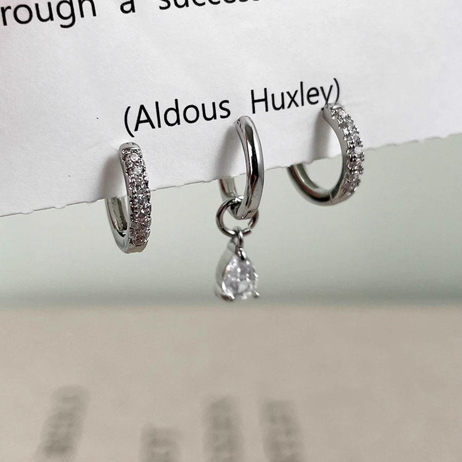 Internet celebrity's same asymmetrical water droplet buckle, ring, women's simple personality, exquisite summer ear_voghion.com