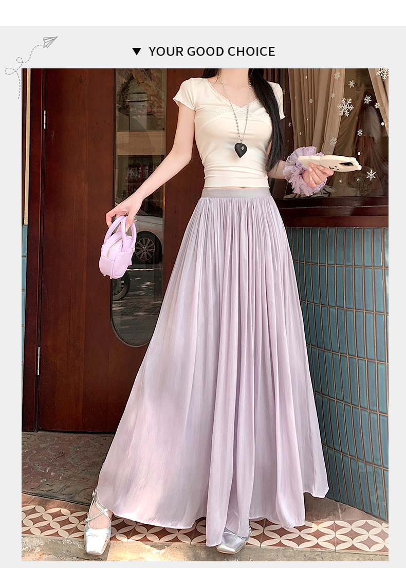 Váy lụa mỏng kiểu Pháp dáng chữ A cao cấp — màu đen chi tiết 21