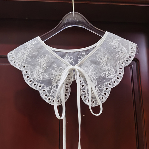 New style organza embroidered exquisite collar flower versatile women's clothing styles e-commerce cross-border exclusive factory direct sales wholesale