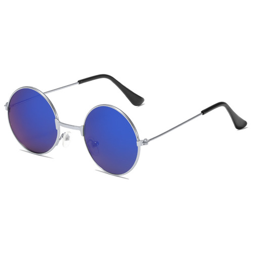 Children's sunglasses, boys' trendy retro round-frame glasses, girls' baby sunglasses, photo catwalks, metal frame prince's glasses