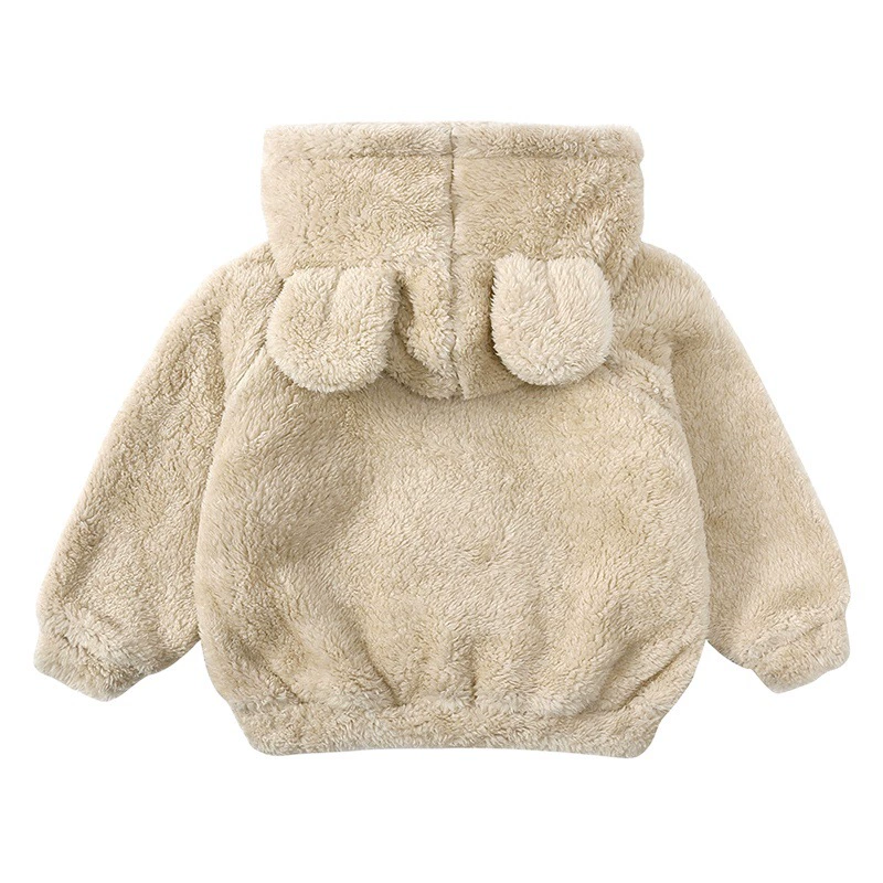 Пальто из овечьей шерсти для девочек, детское теплое пальто в западном стиле с капюшоном, утолщенный шерстяной свитер для маленьких девочек, зимняя одежда