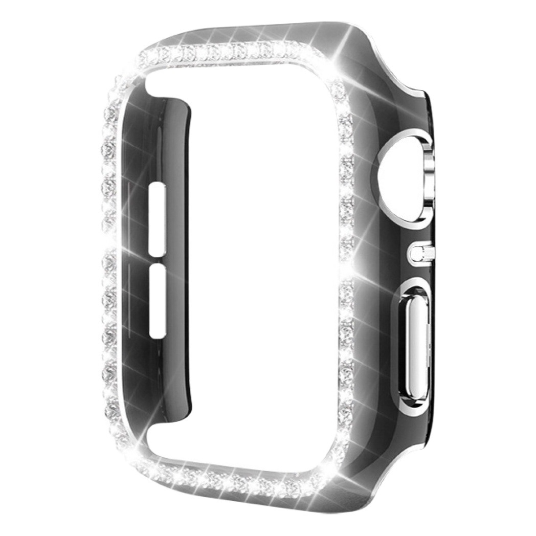 La nueva carcasa de protección para PC con carcasa de diamantes hueca de una sola fila es adecuada para el reloj Apple s9 iwatch8 generación 7654321SE