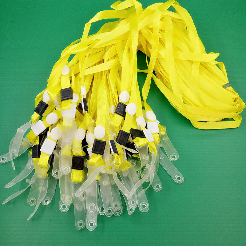 1CM helicóptero hebilla cordón insignia cuerda gancho de plástico Etiqueta De fábrica cordón Etiqueta de trabajo cordón certificado azul cordón 100 piezas