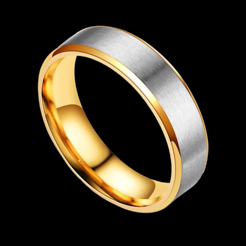 Anillo de acero titanio liso, sencillo y elegante para mujer, anillos de pareja de estilo coreano moderno y elegante, joyería transfronteriza al por mayor
