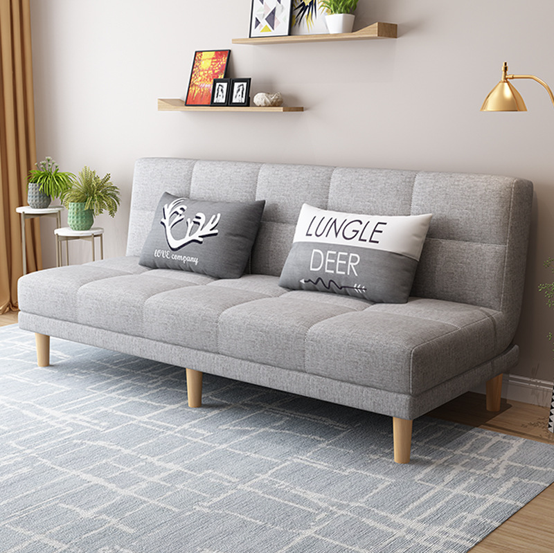Fábrica directa sofá de piel de gato garra sala de estar pequeña casa de alquiler tienda de ropa doble plegable multifuncional dos