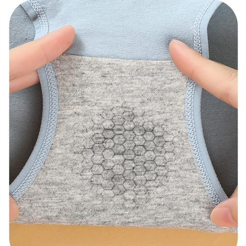 Graphene solid color cotton high waist tummy control briefs for women, printed breathable plus size hip elastic underwear for women