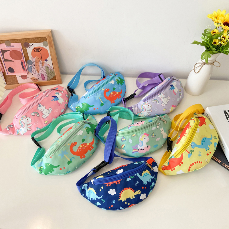 New Korean fashion cool children's waist bag cute cartoon small dinosaur slung shoulder bag fashion coin purse bag wholesale New Korean fashion cool children's waist bag cute cartoon small dinosaur slung shoulder bag fashion coin purse bag wholesale