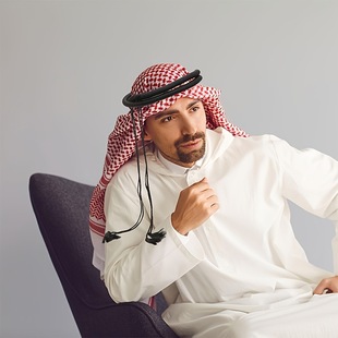 Arab headscarf with whisker headband combination suit cross-border manufacturers send jacquard classic men's headscarf Middle East