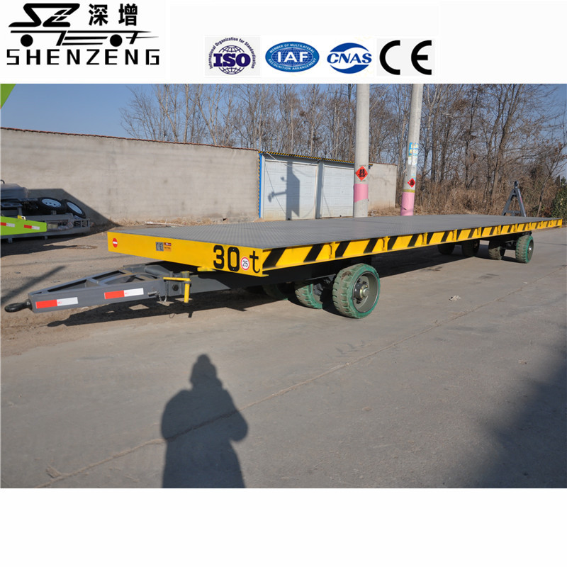 30吨双头牵引平板拖车 叉车牵引挂车 双向挂车 厂内中专拖盘车