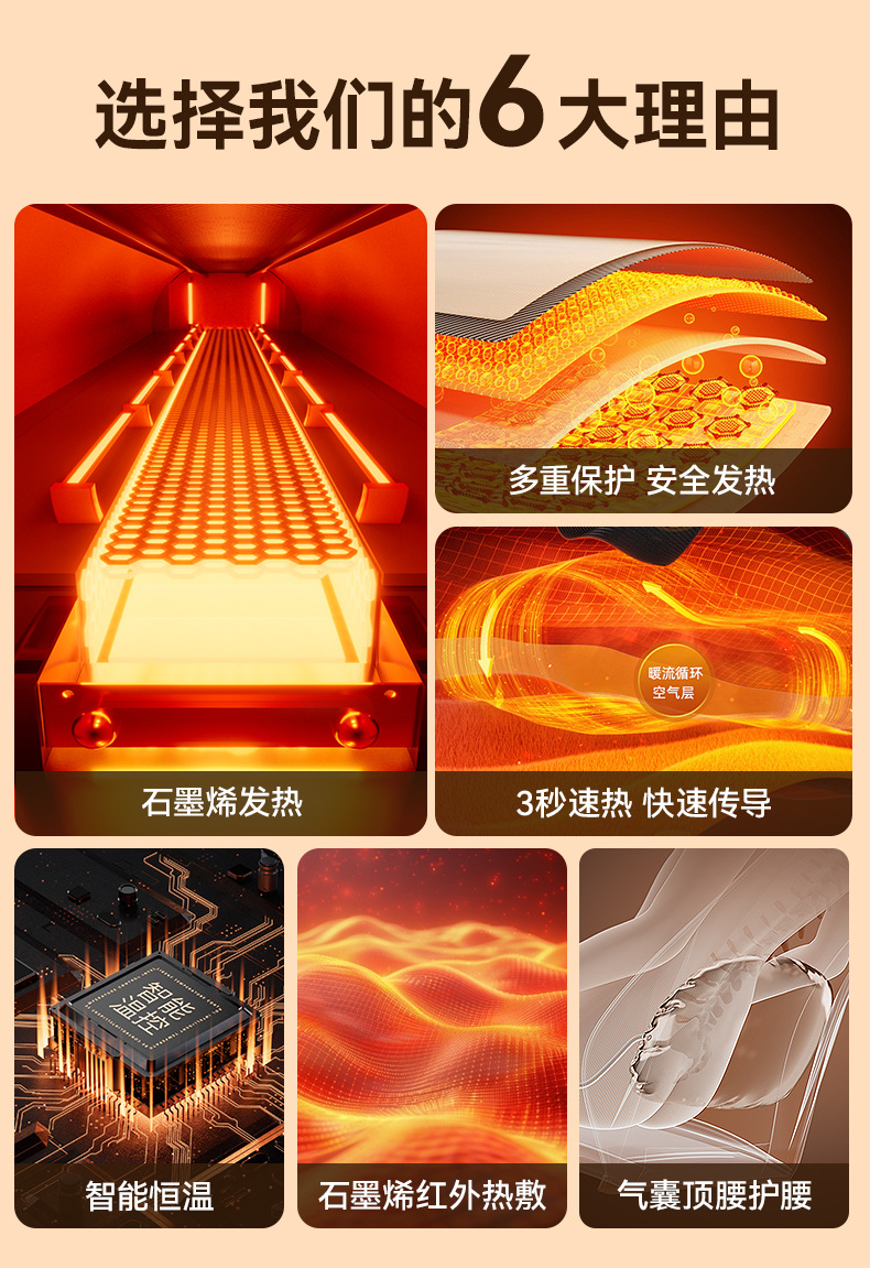 2024 new car heating cushion crystal velvet graphene car heating pad winter warm cushion wholesale