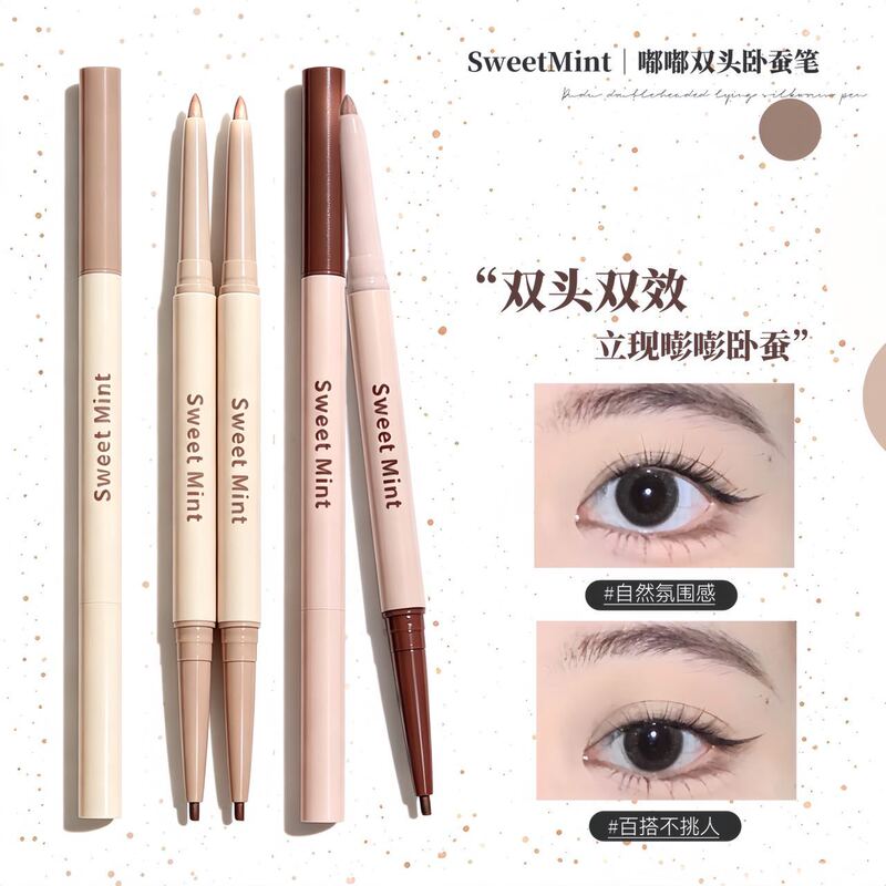Sweet Mint Dudu Double-Ended Eye Pencil for Natural Highlighting and Shading, Two-In-One Delicate and Smooth Double-Ended Eye Pencil Sweet Mint Dudu Double-Ended Eye Pencil for Natural Highlighting and Shading, Two-In-One Delicate and Smooth Double-Ended Eye Pencil