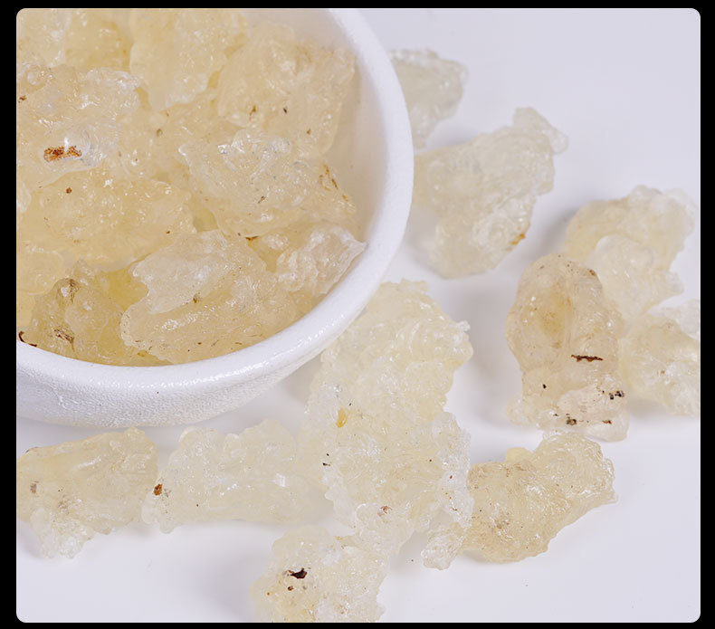 Yunnan Snow Lotus Gum (Plant-Based Bird's Nest) — Stringy Snow Gum with Soap Nut Rice & Peach Gum, 500g in use