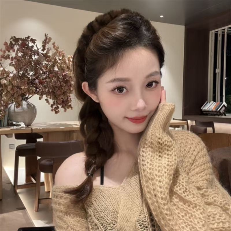2025新款发箍高颅顶头饰秋冬复古豹纹带齿毛绒女防滑洗脸发卡头箍|undefined