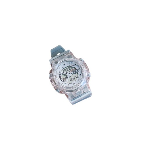 White smog blue watch for men and women, ins style, good-looking, middle and high school students, waterproof sports unicorn electronic watch