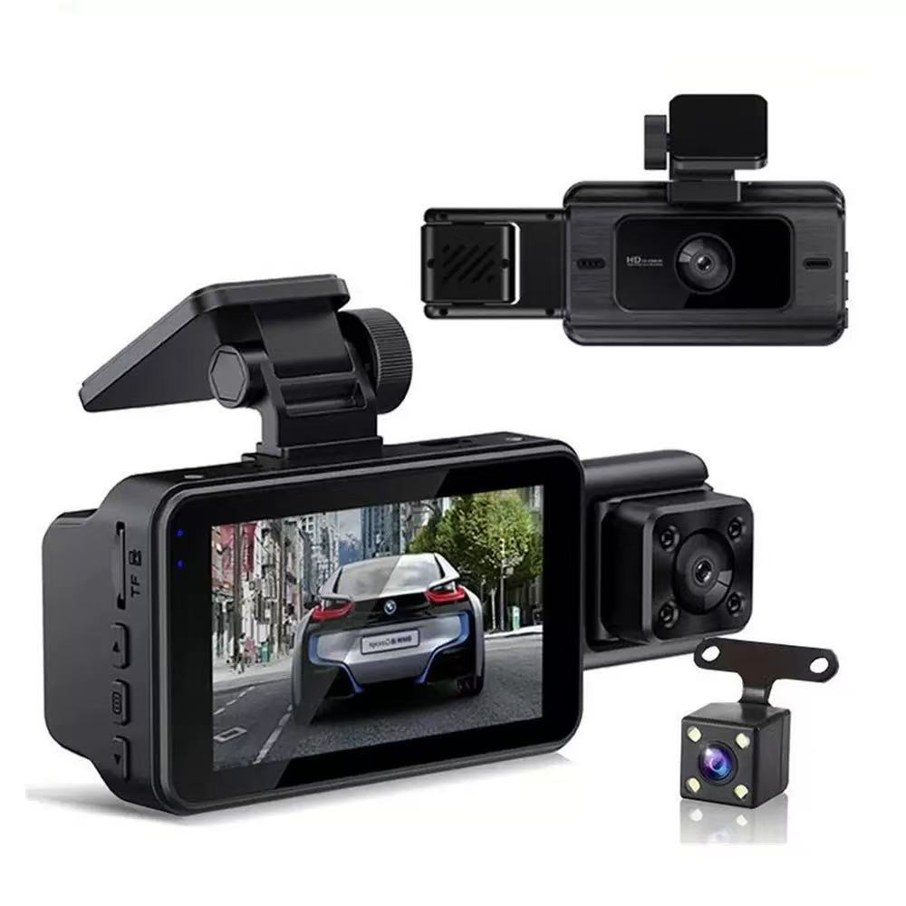 Driving Recorder 3inch Three-Record Wifi Vehicle Monitoring Night Vision Hd Camera Cardvrcam Cross-Border New Model
