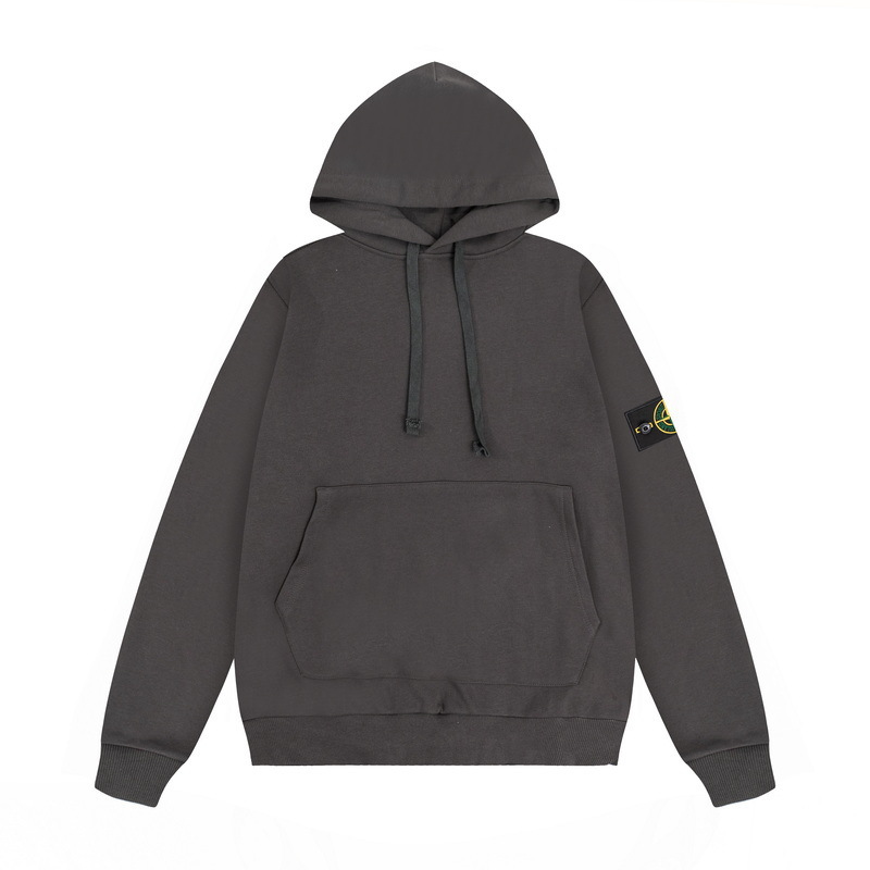 Dark Gray Stone Island-Hooded Sweatshirt