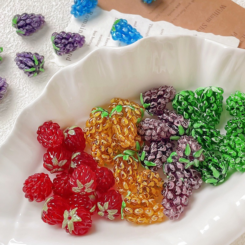 DIY Ornament Accessories Classification 1 Piece Glass Glass Grape DIY Ornament Accessories Beads
