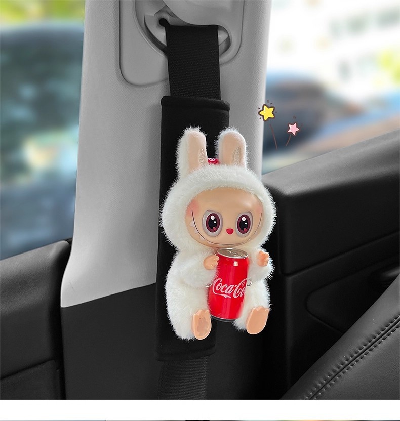 A Pair of Car Seat Belt Shoulder Protectors, Protective Covers for Couples, Creative, Cute and High-End Decorations