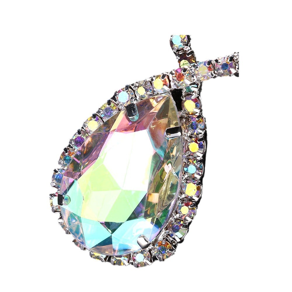 Bohemia gota de agua tocado Europa y América rhinestone cuerda elástica frente joyería femenina headwear