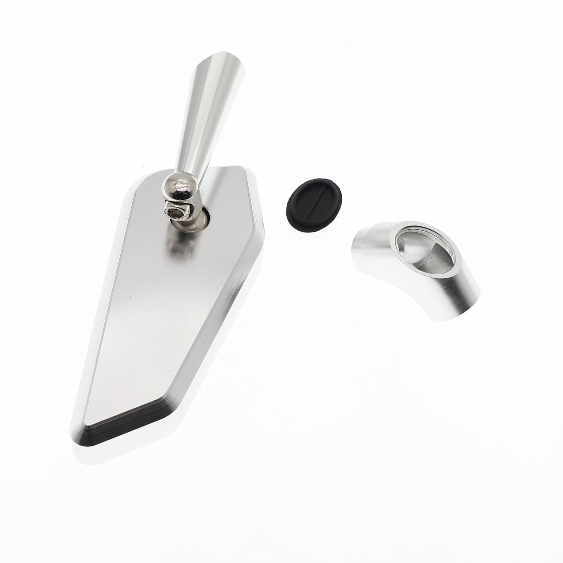 CNC small diamond long and short rod motorcycle rearview mirror modified universal rearview mirror retro handle mirror Rizoma