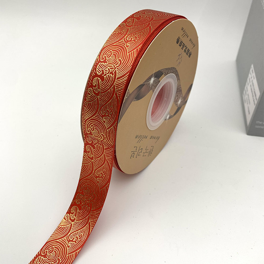 Nuevo estilo barra bandeja cinta dorada vintage mar patrón ola totem caja de regalo embalaje hecho a mano cinta fábrica al por mayor