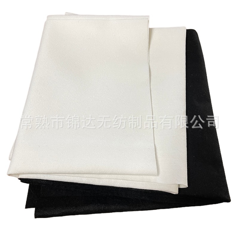 厂家直供 黑白色无纺布 黑白色皮革基布沙发基材无纺布