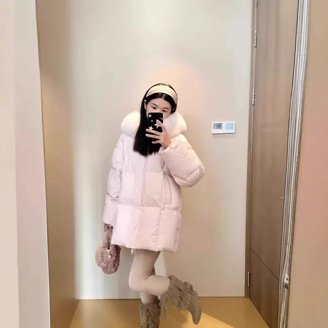 莫斯科的冬中长款羽绒服女2024冬季新款时尚保暖90白鸭绒休闲外套