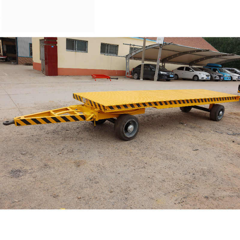 8吨平板拖车 平半挂车 厂内转运平板车 托盘拖车 叉车牵引挂车